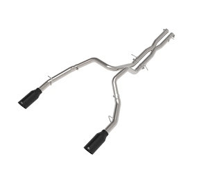 aFe Vulcan Series 3 IN to 3-1/2 IN 304 Stainless Steel Cat-Back Exhaust System w/ Black Tip